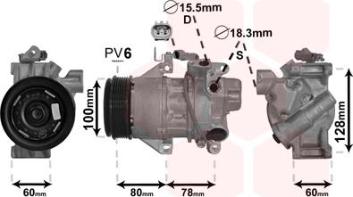 Van Wezel 5300K618 - Компресор, климатизация vvparts.bg