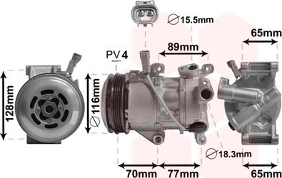 Van Wezel 5300K687 - Компресор, климатизация vvparts.bg