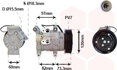 Van Wezel 5300K625 - Компресор, климатизация vvparts.bg