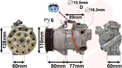 Van Wezel 5300K626 - Компресор, климатизация vvparts.bg