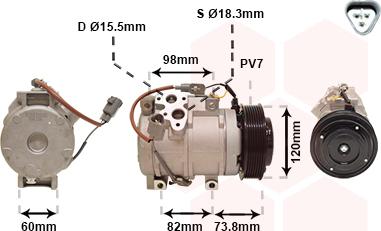 Van Wezel 5300K726 - Компресор, климатизация vvparts.bg