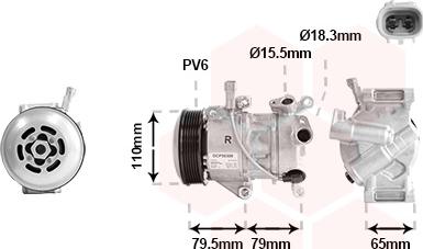 Van Wezel 5300K720 - Компресор, климатизация vvparts.bg