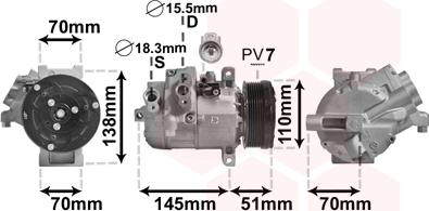 Van Wezel 5200K140 - Компресор, климатизация vvparts.bg