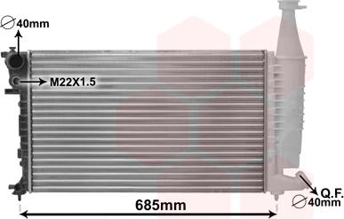 Van Wezel 09002140 - Радиатор, охлаждане на двигателя vvparts.bg