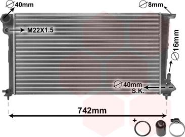 Van Wezel 09002159 - Радиатор, охлаждане на двигателя vvparts.bg