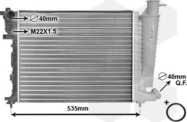 Van Wezel 09002154 - Радиатор, охлаждане на двигателя vvparts.bg