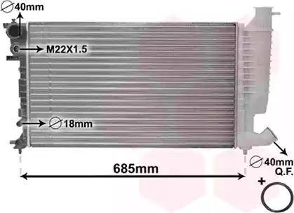 Van Wezel 09002156 - Радиатор, охлаждане на двигателя vvparts.bg