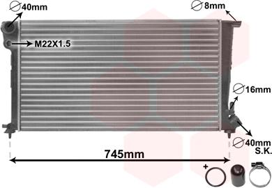 Van Wezel 09002151 - Радиатор, охлаждане на двигателя vvparts.bg