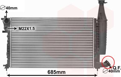 Van Wezel 09002168 - Радиатор, охлаждане на двигателя vvparts.bg