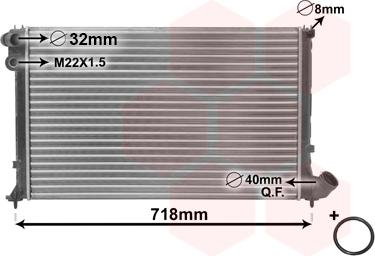 Van Wezel 09002105 - Радиатор, охлаждане на двигателя vvparts.bg