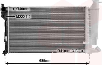 Van Wezel 09002114 - Радиатор, охлаждане на двигателя vvparts.bg