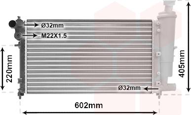 Van Wezel 09002118 - Радиатор, охлаждане на двигателя vvparts.bg