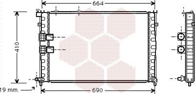 Van Wezel 09002133 - Радиатор, охлаждане на двигателя vvparts.bg