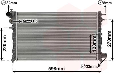 Van Wezel 09002120 - Радиатор, охлаждане на двигателя vvparts.bg