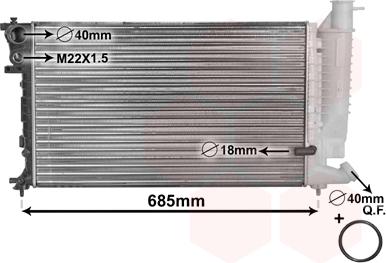 Van Wezel 09002121 - Радиатор, охлаждане на двигателя vvparts.bg