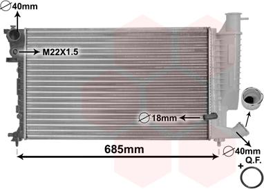 Van Wezel 09002170 - Радиатор, охлаждане на двигателя vvparts.bg