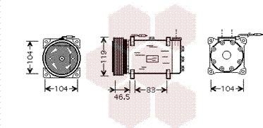 Van Wezel 0900K160 - Компресор, климатизация vvparts.bg