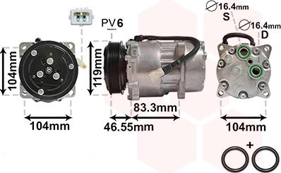 Van Wezel 0900K161 - Компресор, климатизация vvparts.bg