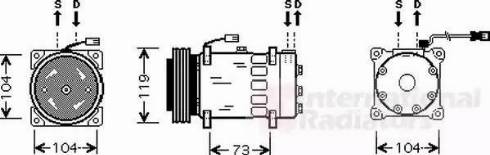 Van Wezel 0900K180 - Компресор, климатизация vvparts.bg