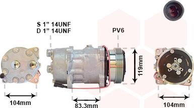 Van Wezel 0900K176 - Компресор, климатизация vvparts.bg