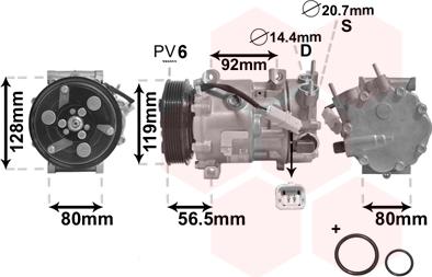 Van Wezel 0900K242 - Компресор, климатизация vvparts.bg