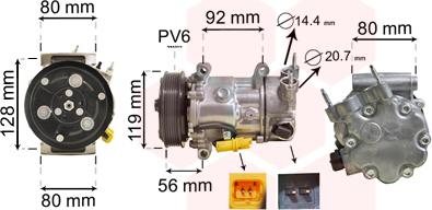 Van Wezel 0900K255 - Компресор, климатизация vvparts.bg