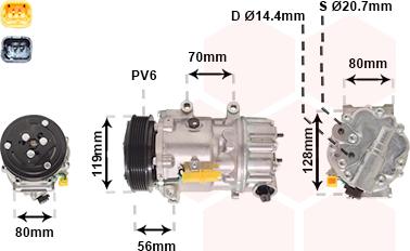 Van Wezel 0900K256 - Компресор, климатизация vvparts.bg