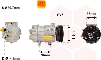 Van Wezel 0900K253 - Компресор, климатизация vvparts.bg