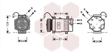 Van Wezel 0900K217 - Компресор, климатизация vvparts.bg