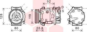 Van Wezel 0900K282 - Компресор, климатизация vvparts.bg