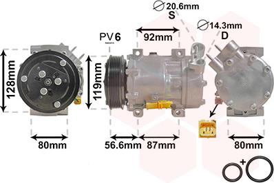 Van Wezel 0900K238 - Компресор, климатизация vvparts.bg