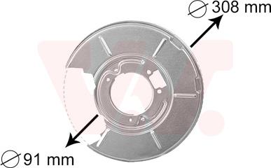 Van Wezel 0646374 - Предпазна пластина, спирачни дискове vvparts.bg