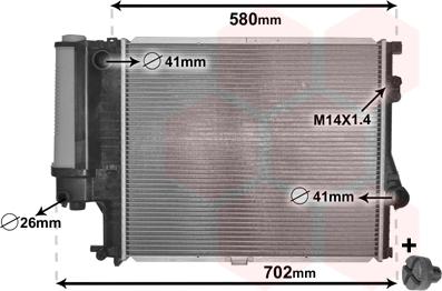 Van Wezel 06002186 - Радиатор, охлаждане на двигателя vvparts.bg