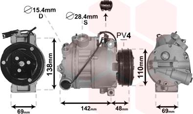 Van Wezel 0600K443 - Компресор, климатизация vvparts.bg