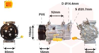 Van Wezel 0600K416 - Компресор, климатизация vvparts.bg