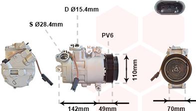 Van Wezel 0600K411 - Компресор, климатизация vvparts.bg