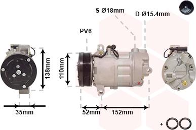 Van Wezel 0600K545 - Компресор, климатизация vvparts.bg