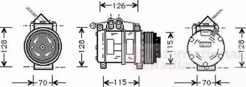 Van Wezel 0600K074 - Компресор, климатизация vvparts.bg