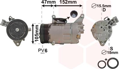 Van Wezel 0600K076 - Компресор, климатизация vvparts.bg