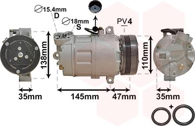 Van Wezel 0600K395 - Компресор, климатизация vvparts.bg