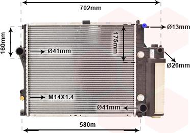 Van Wezel 06012711 - Радиатор, охлаждане на двигателя vvparts.bg