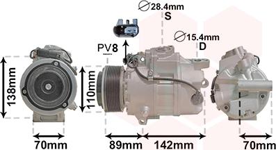 Van Wezel 0601K707 - Компресор, климатизация vvparts.bg