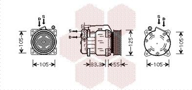 Van Wezel 0100K090 - Компресор, климатизация vvparts.bg