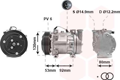 Van Wezel 0100K009 - Компресор, климатизация vvparts.bg