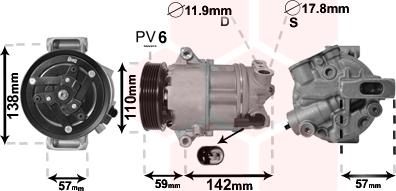 Van Wezel 0100K133 - Компресор, климатизация vvparts.bg