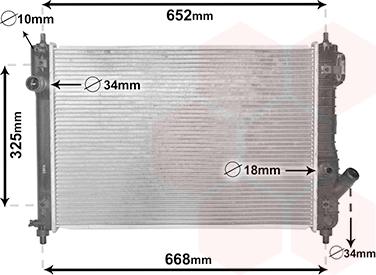 Van Wezel 08002049 - Радиатор, охлаждане на двигателя vvparts.bg