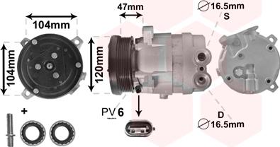 Van Wezel 0800K054 - Компресор, климатизация vvparts.bg