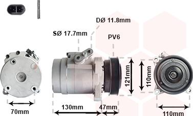 Van Wezel 0800K036 - Компресор, климатизация vvparts.bg