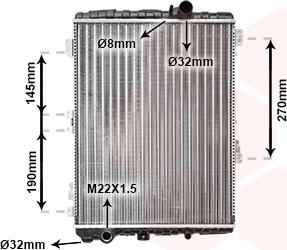 Van Wezel 03002038 - Радиатор, охлаждане на двигателя vvparts.bg