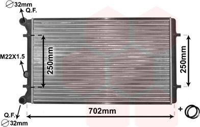 Van Wezel 03002155 - Радиатор, охлаждане на двигателя vvparts.bg